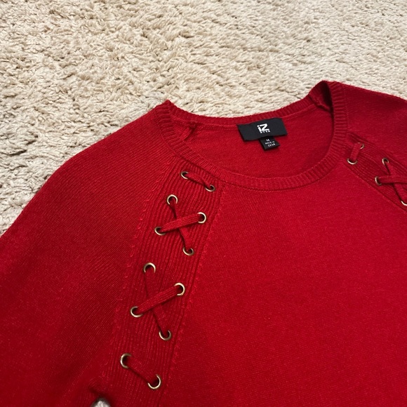 Sexy Red Sweater Dress (IZ Byer) - Picture 6 of 6